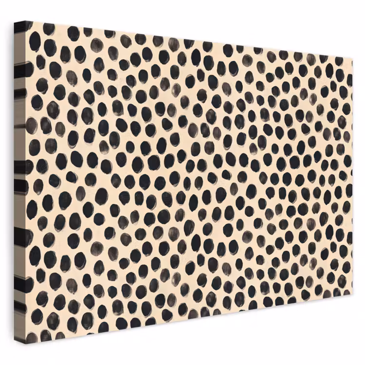 Stippen - Patroon - Zwart canvas 2cm klein 34 -3d