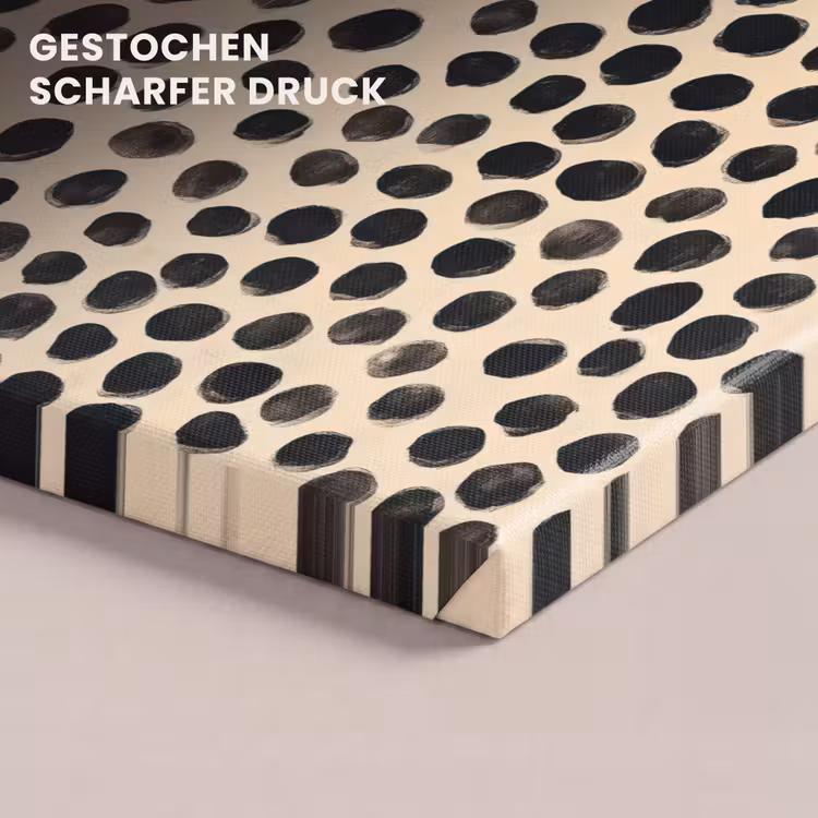 Stippen - Patroon - Zwart canvas 2cm klein 34 -closeup_print_DE