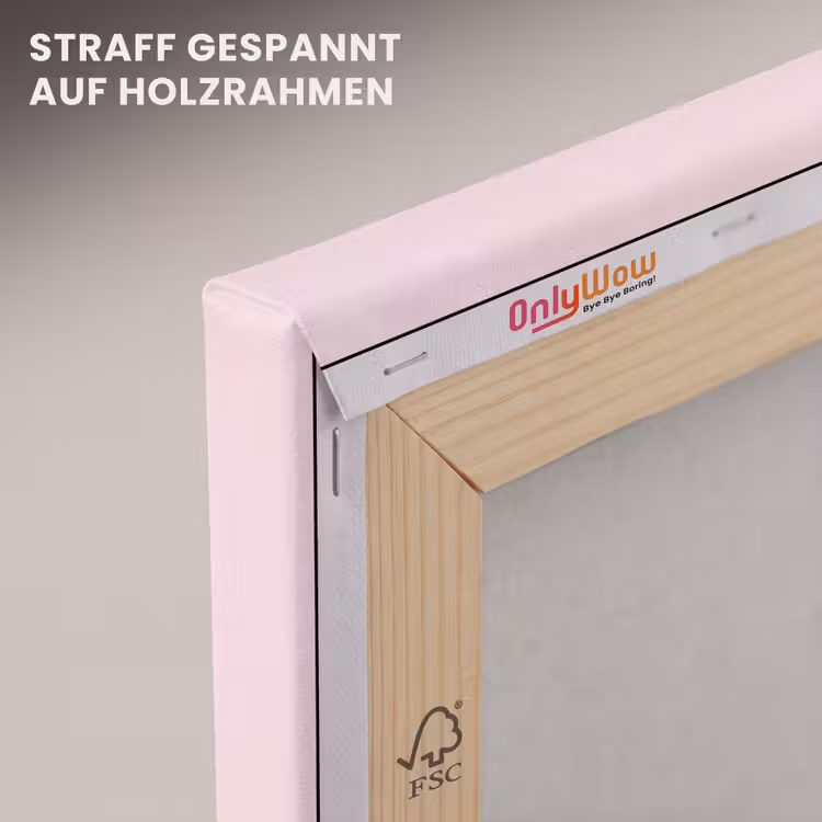 Stippen - Roze - Bliksem canvas 2cm klein -uniquesellingpoint_afwerking-onlywow_DE