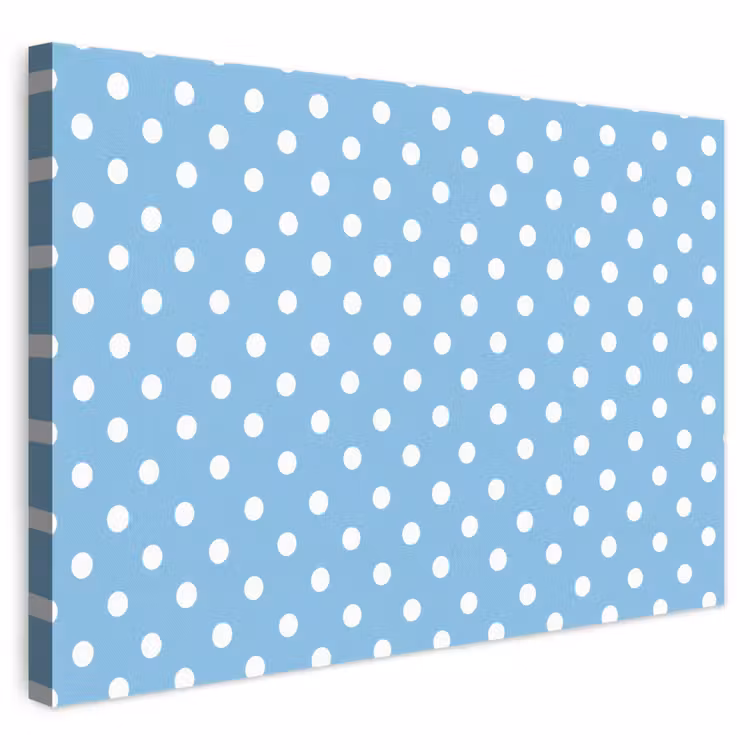 Polka - Dots - Blauw canvas 2cm klein 34 -3d