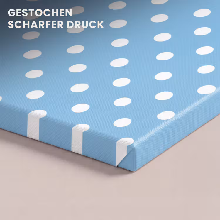 Polka - Dots - Blauw canvas 2cm klein 34 -closeup_print_DE