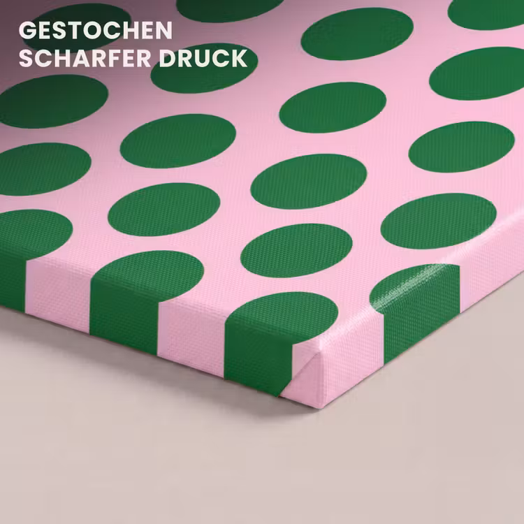 Polkadots - Patroon - Groen canvas 2cm klein 34 -closeup_print_DE