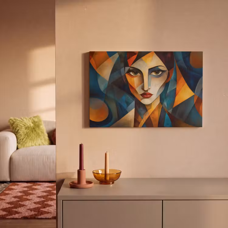 Portret - Abstract - Vormen canvas 2cm klein -sfeer1