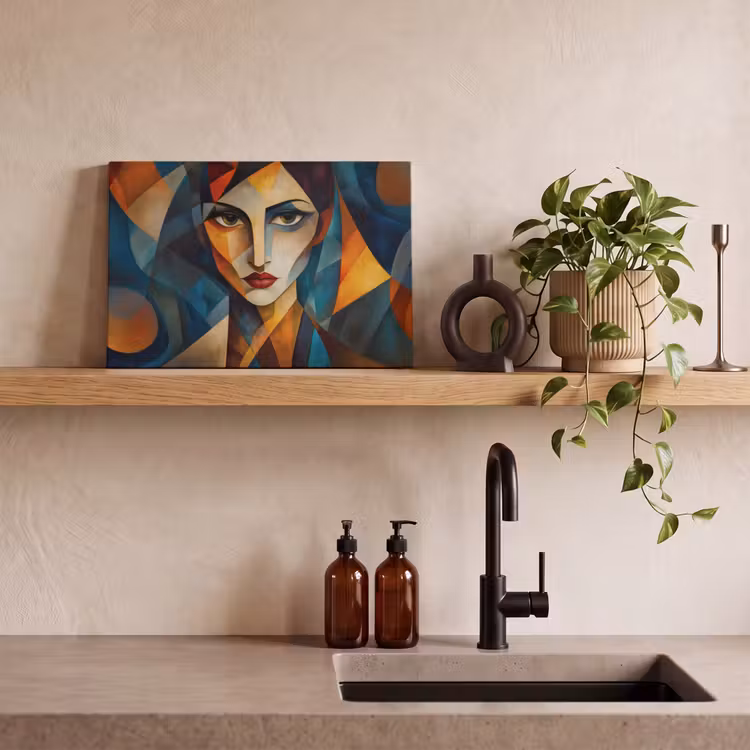 Portret - Abstract - Vormen canvas 2cm klein -sfeer3