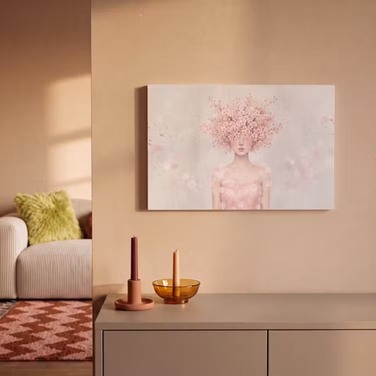 Portret - Kersenbloesem - Roze canvas 2cm klein -sfeer1
