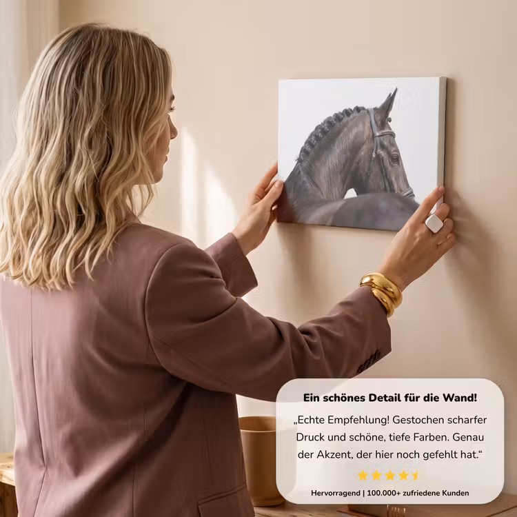 Portret - Paard - Elegant canvas 2cm klein -sfeer3