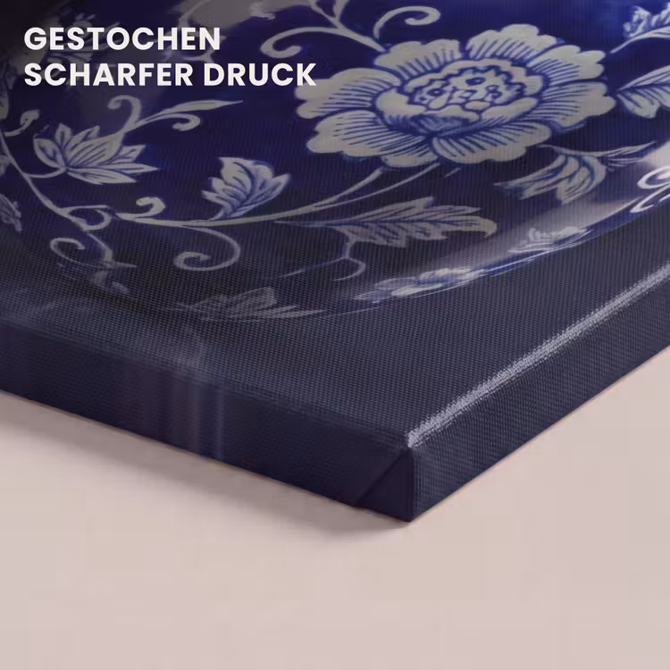 Porselein- Kersen - Delfts - Blauw canvas 2cm klein -closeup_print_DE