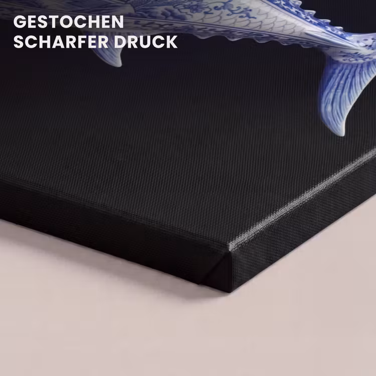 Porselein - Tonijn - Delfts - Blauw canvas 2cm klein -closeup_print_DE