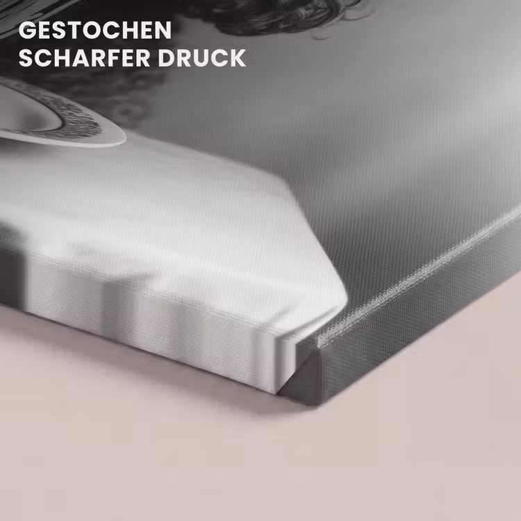 Poedel - Hond - Zwart - Wit - Schattig - Pasta canvas 2cm klein -closeup_print_DE