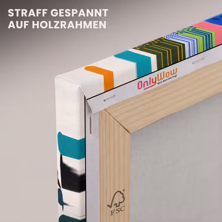 Stippen - Vormen - Modern - Kleuren canvas 2cm klein -uniquesellingpoint_afwerking-onlywow_DE