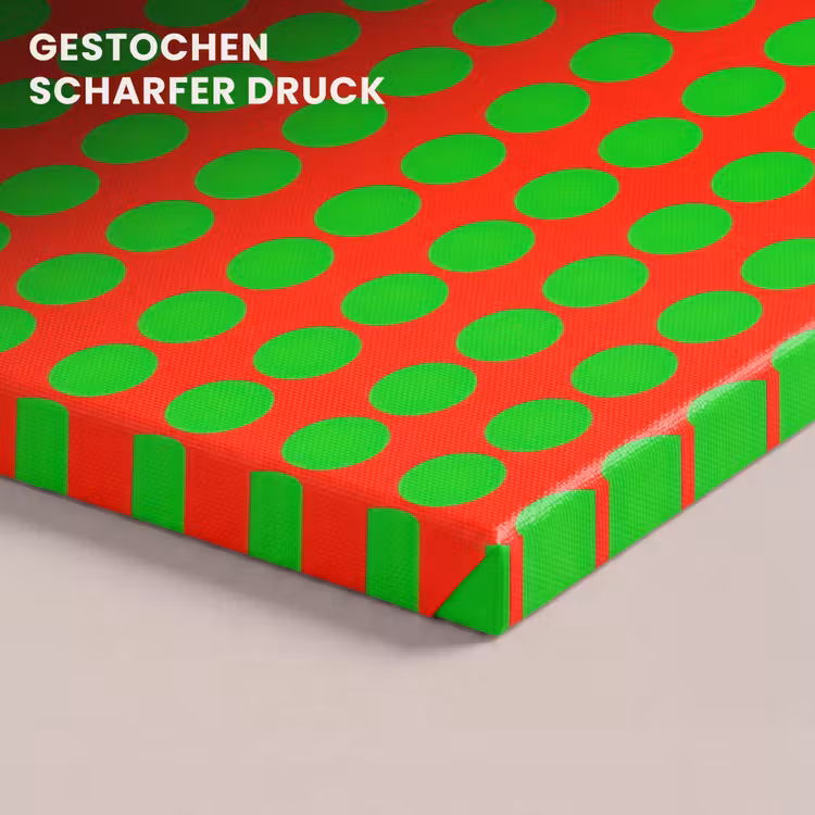 Stippen - Patroon - Groen canvas 2cm klein 34 -closeup_print_DE