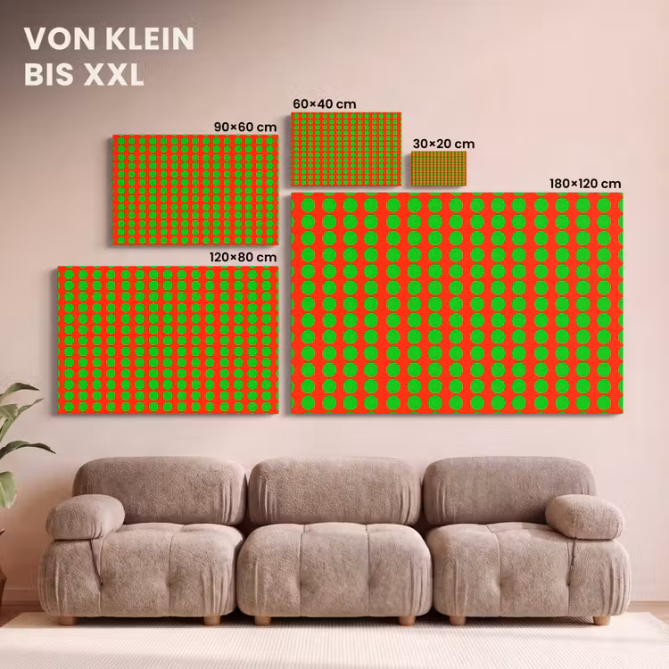 Stippen - Patroon - Groen canvas 2cm klein 34 -Xsfeer8_DE