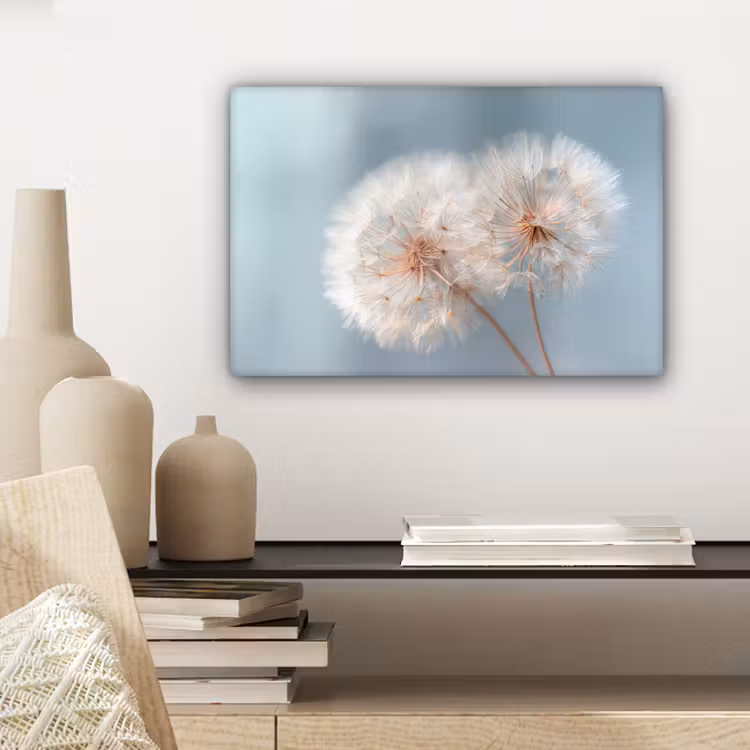 Paardenbloemen - Pluisjes - Wit canvas 2cm klein -closeup_print_DE