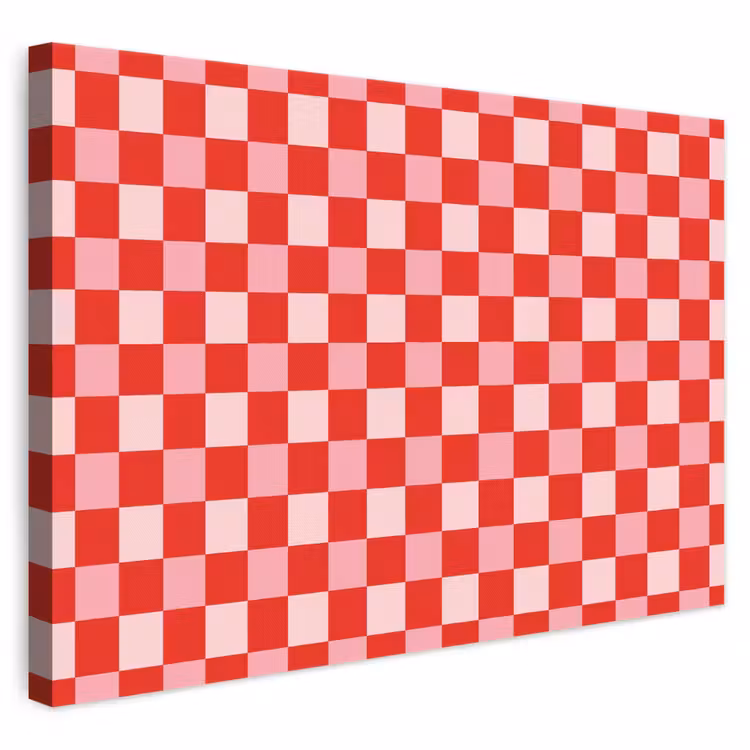 Vierkant - Klassiek - Rood canvas 2cm klein 34 -3d