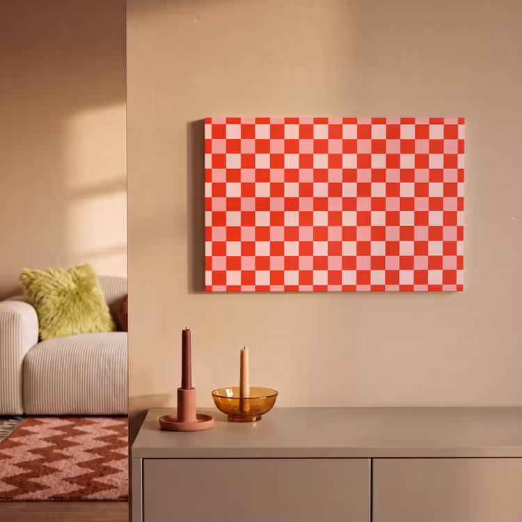 Vierkant - Klassiek - Rood canvas 2cm klein 34 -sfeer1