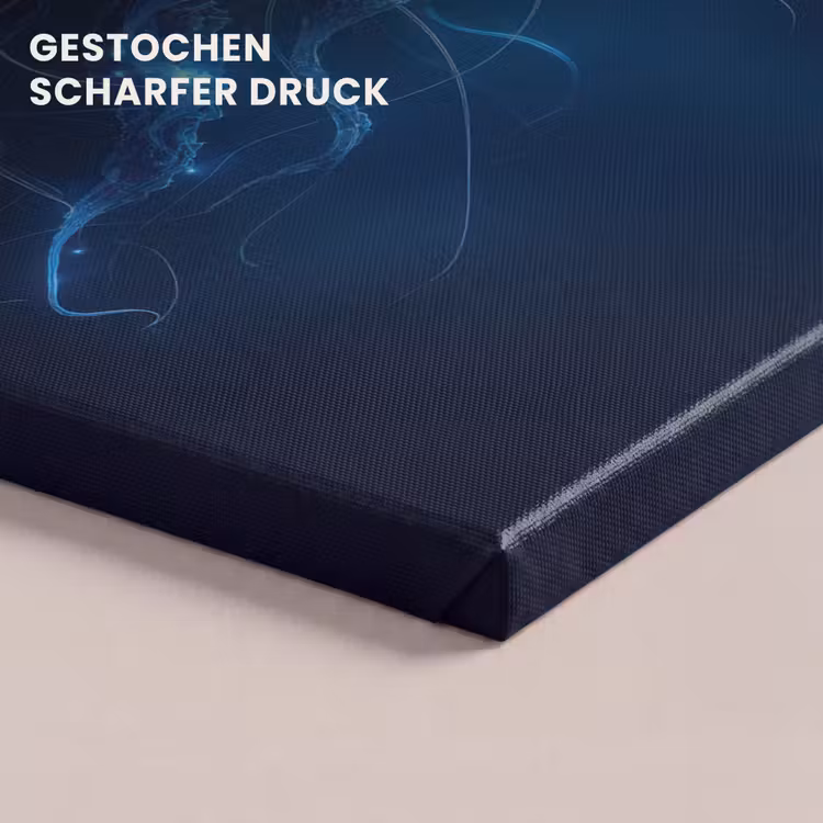 Kwal - Lichtgevend - Tentakels - Blauw canvas 2cm klein -closeup_print_DE