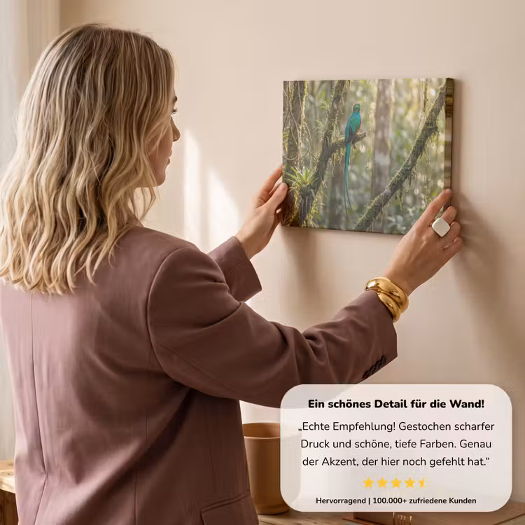 Quetzal - Jungle - Natuur - Groen canvas 2cm klein -Xsfeer7_DE