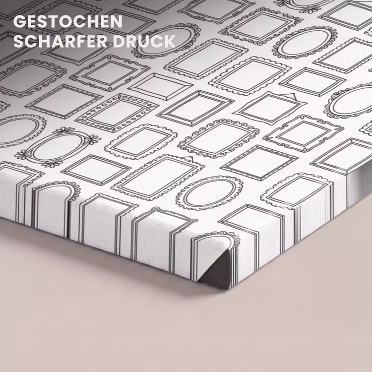 Lijsten - Patroon - Decoratie - Schets - Zwart-wit canvas 2cm klein -closeup_print_DE