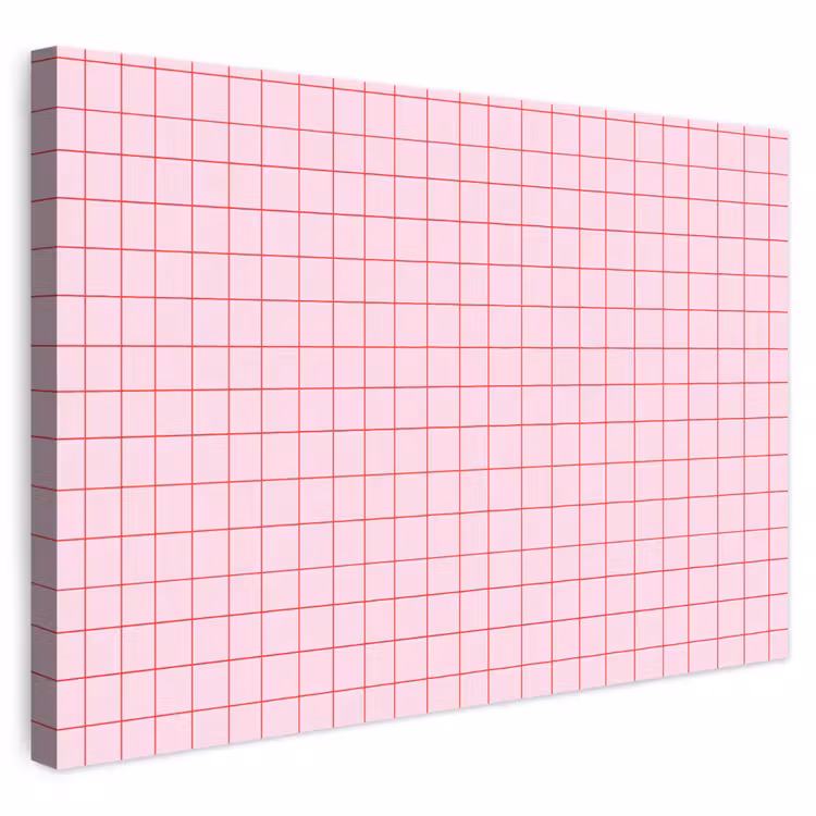 Raster - Patroon - Roze canvas 2cm klein 34 -3d