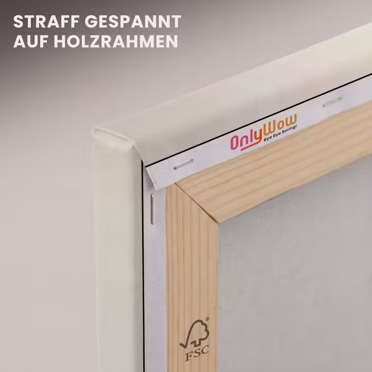 Rechthoeken - Penseelstreken - Abstract - Zwart canvas 2cm klein -uniquesellingpoint_afwerking-onlywow_DE