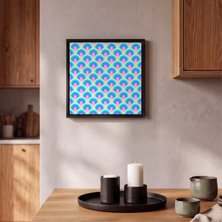Regenbogen - Waaier - Vrolijk Canvas met baklijst klein 1124 -atmosphere_sfeer2_global