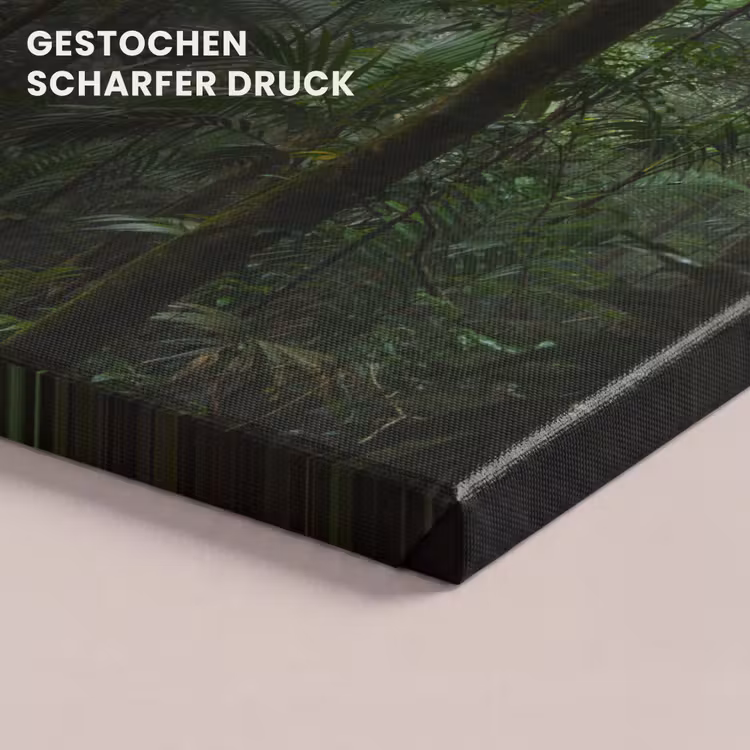 Regenwoud - Tropisch - Jungle - Bomen - Planten canvas 2cm klein -closeup_print_DE