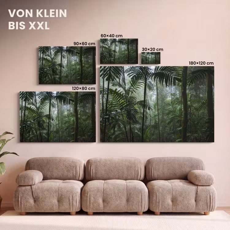 Regenwoud - Tropisch - Jungle - Bomen - Planten canvas 2cm klein -Xsfeer8_DE