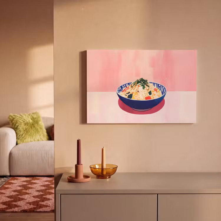 Rijst - Illustratie - Kom - Groente canvas 2cm klein -sfeer1