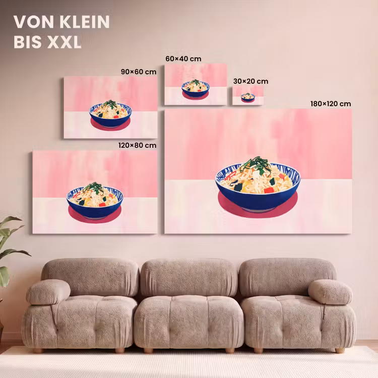 Rijst - Illustratie - Kom - Groente canvas 2cm klein -Xsfeer8_DE