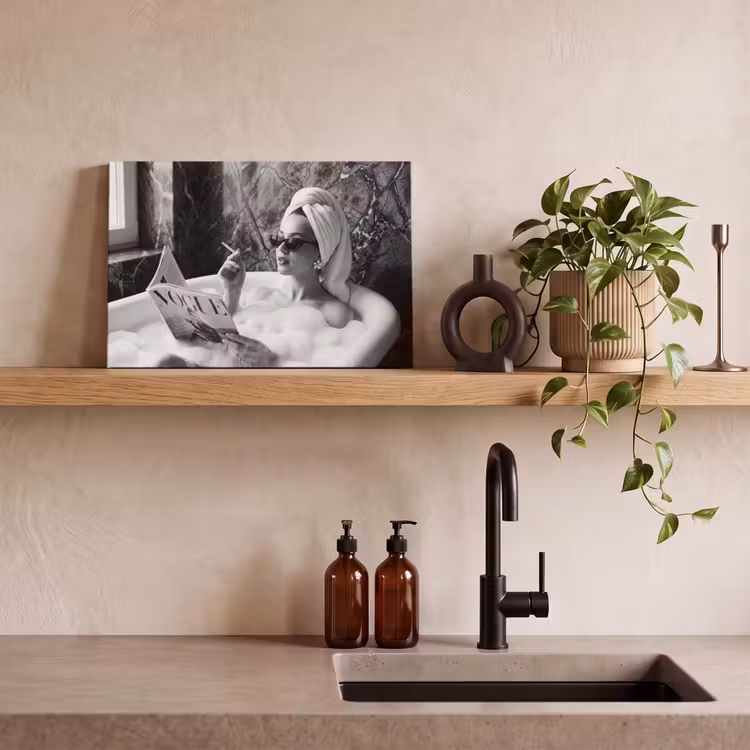 Relaxt - Bad - Zwart - Wit canvas 2cm klein -sfeer6