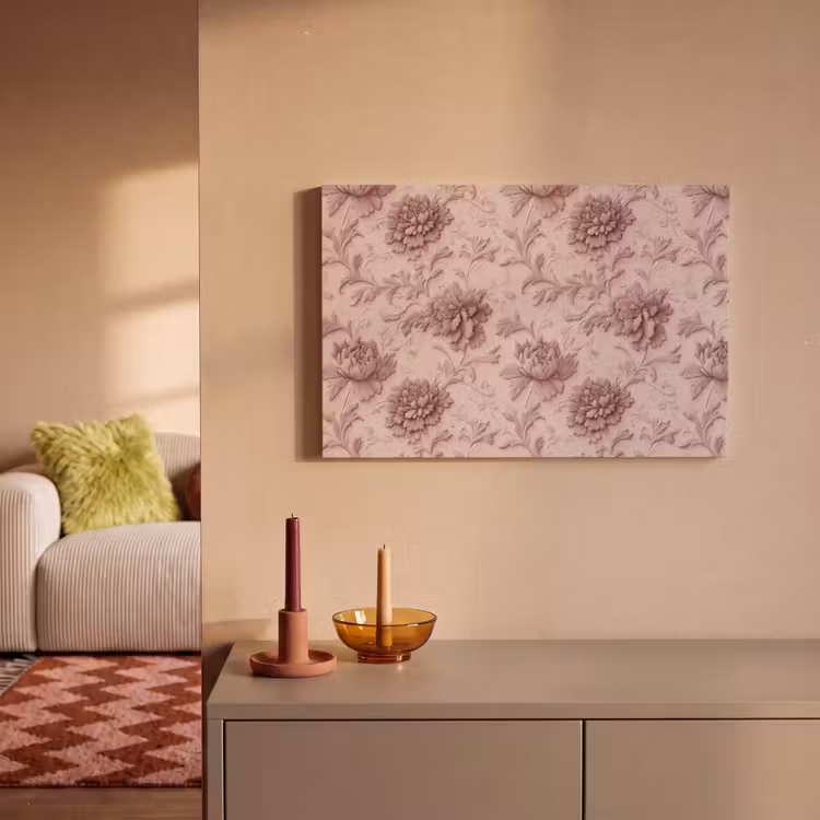 Reliëf - Pioenrozen - Roze canvas 2cm klein 34 -sfeer1