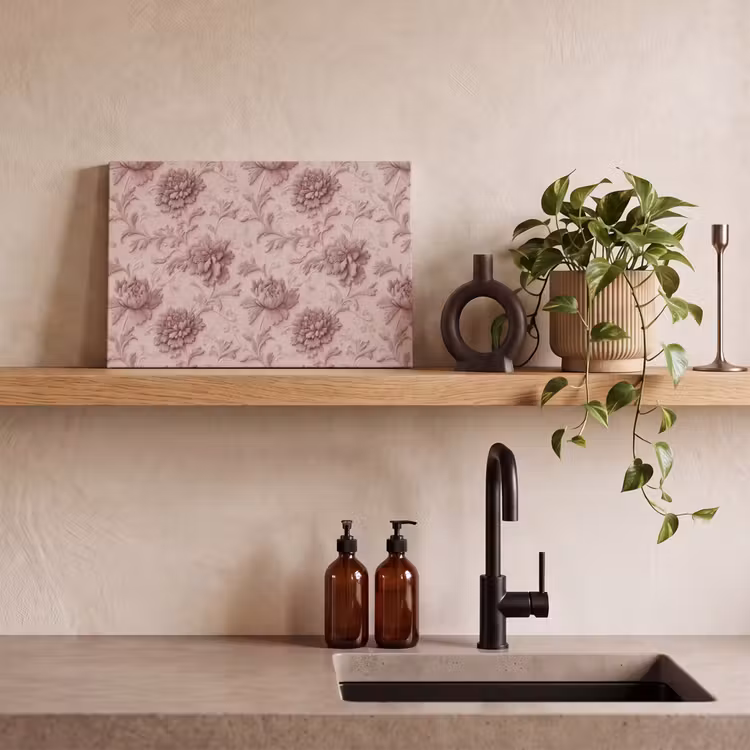 Reliëf - Pioenrozen - Roze canvas 2cm klein 34 -sfeer6