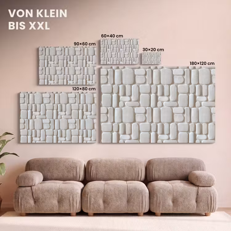 Reliëf - Structuur - Wit canvas 2cm klein 34 -Xsfeer8_DE