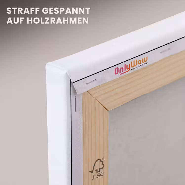 Rendier - Gewei - Sneeuw - Winter canvas 2cm klein -uniquesellingpoint_afwerking-onlywow_DE