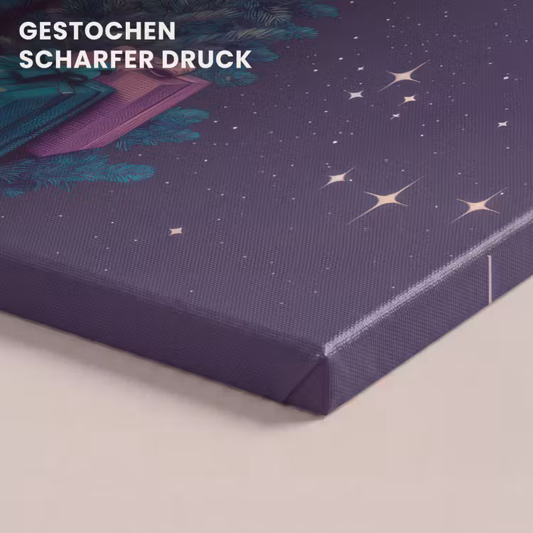 Rendier - Zonnebril - Neon - Kerstboom canvas 2cm klein -closeup_print_DE