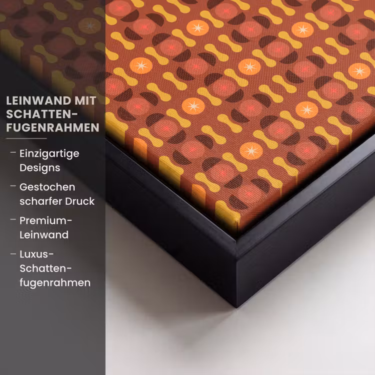 Retro - Disco - Hippie Canvas met baklijst klein 1124 -uniquesellingpoint_productkenmerken_DE