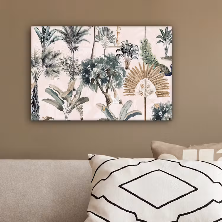 Retro - Jungle - Natuur - Dieren canvas 2cm klein -sfeer3