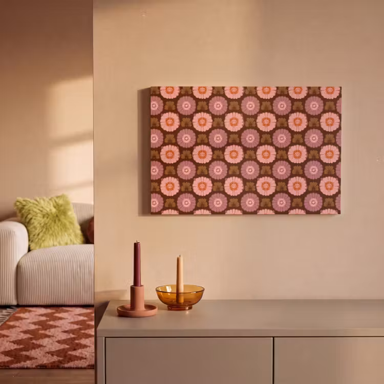 Retro - Madelief - Roze canvas 2cm klein 34 -sfeer1