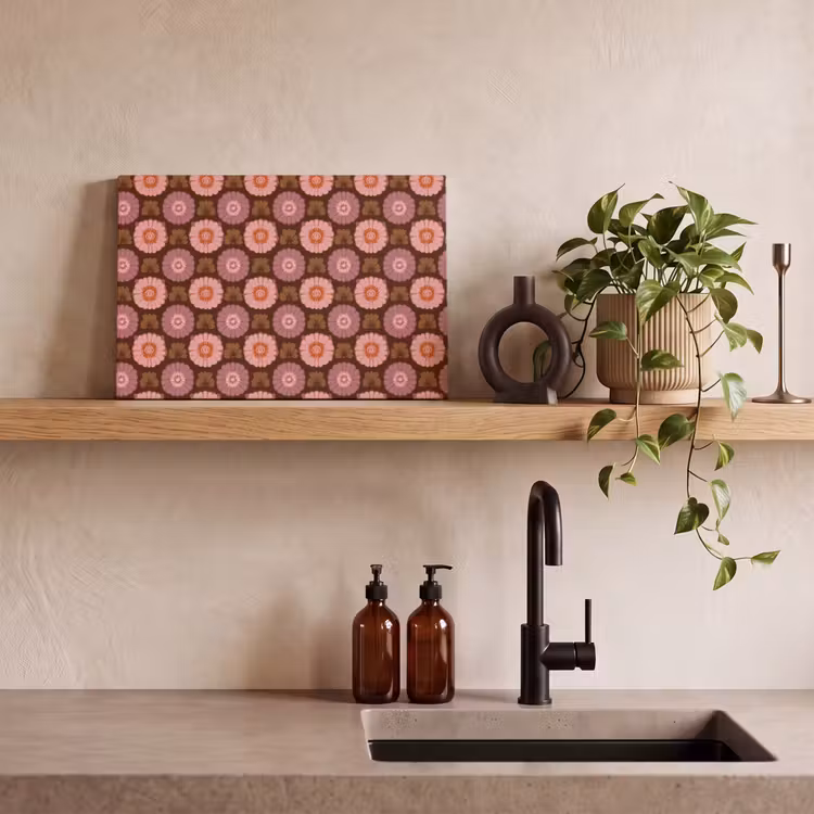 Retro - Madelief - Roze canvas 2cm klein 34 -sfeer3
