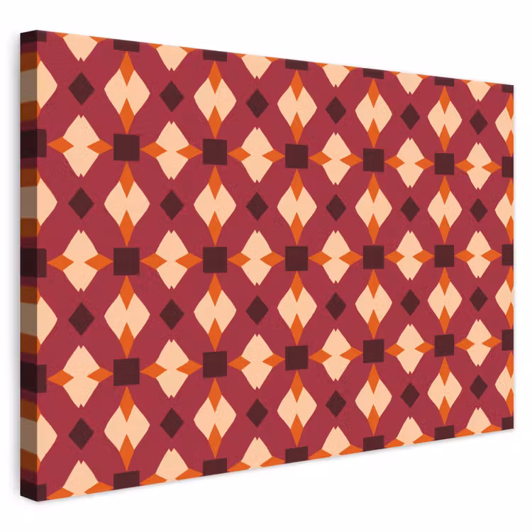 Retro - Patroon - Kleurrijk canvas 2cm klein 34 -3d