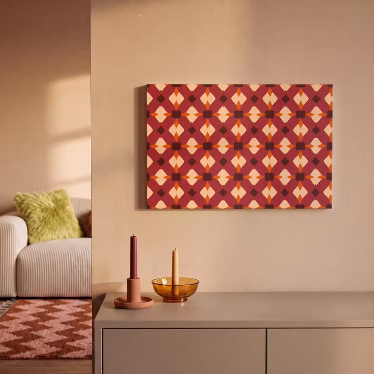 Retro - Patroon - Kleurrijk canvas 2cm klein 34 -sfeer1
