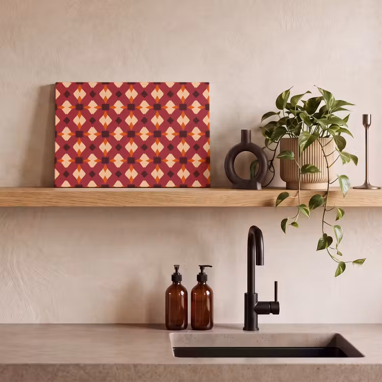 Retro - Patroon - Kleurrijk canvas 2cm klein 34 -sfeer3