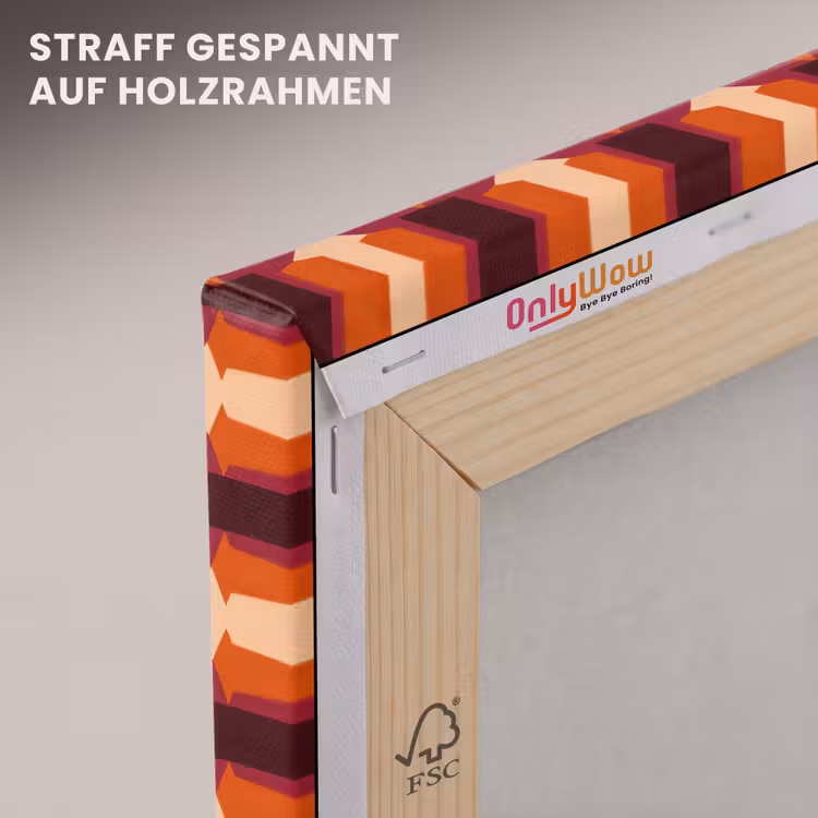 Retro - Patroon - Kleurrijk canvas 2cm klein 34 -uniquesellingpoint_afwerking-onlywow_DE