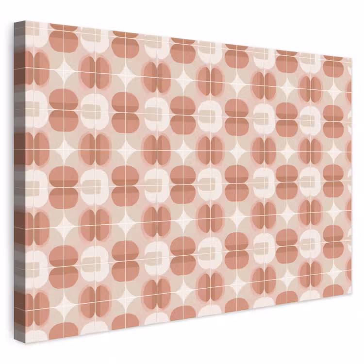 Retro - Klassiek - Roze canvas 2cm klein 34 -3d