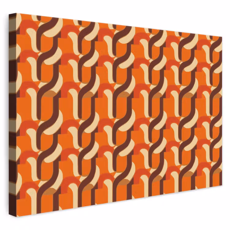 Retro - Modern - Kleurrijk canvas 2cm klein 34 -3d