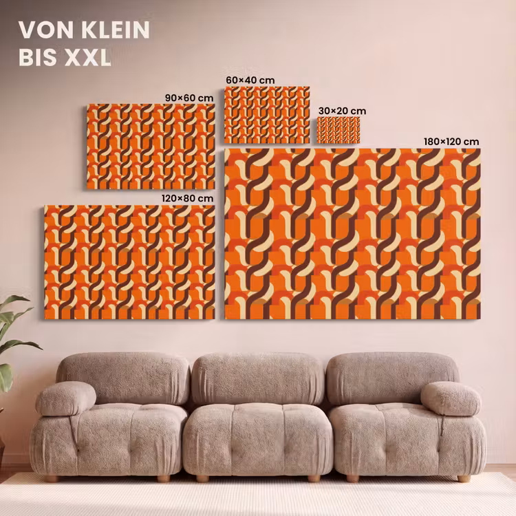 Retro - Modern - Kleurrijk canvas 2cm klein 34 -Xsfeer8_DE