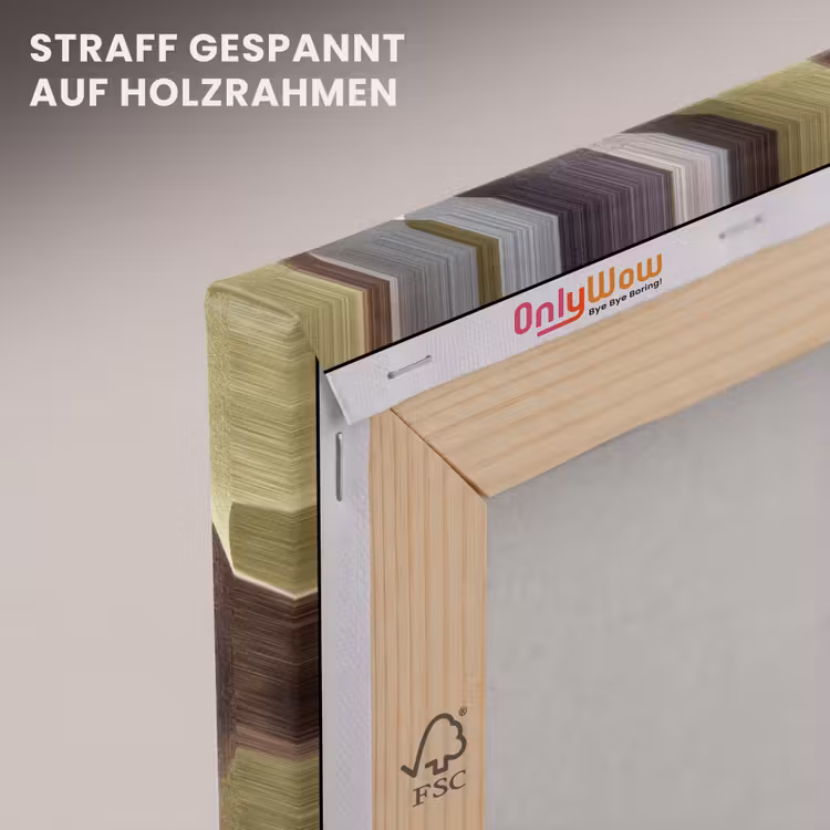 Retro - Banen - Kleurrijk canvas 2cm klein 34 -uniquesellingpoint_afwerking-onlywow_DE