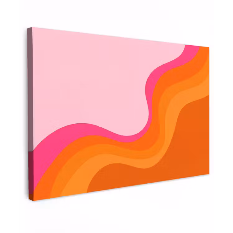Retro - Waves - Kleurrijk canvas 2cm klein -z3d