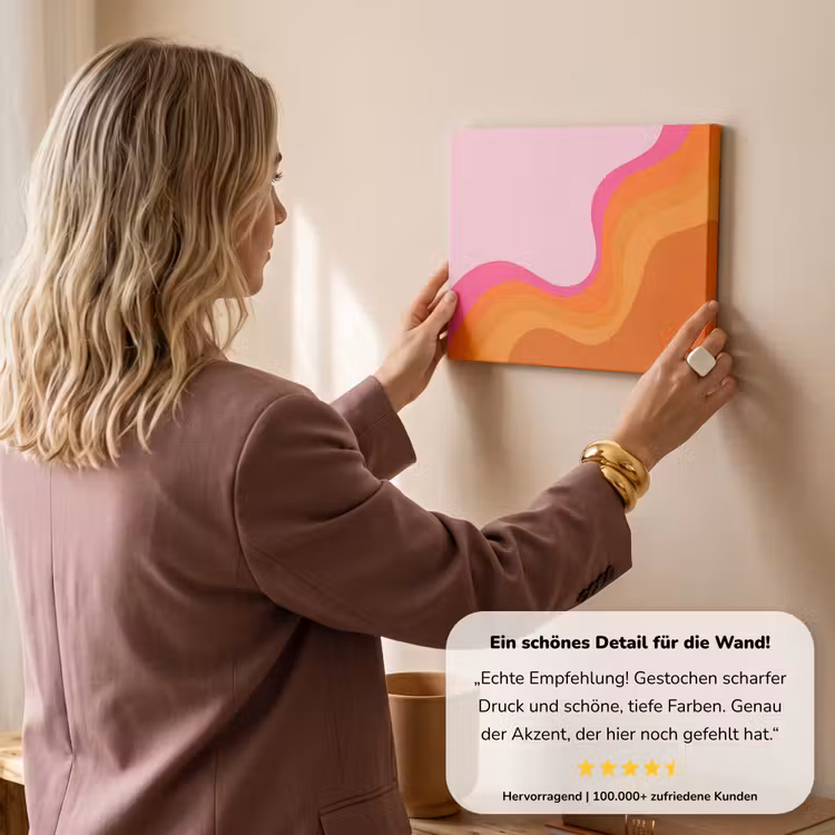 Retro - Waves - Kleurrijk canvas 2cm klein -sfeer3