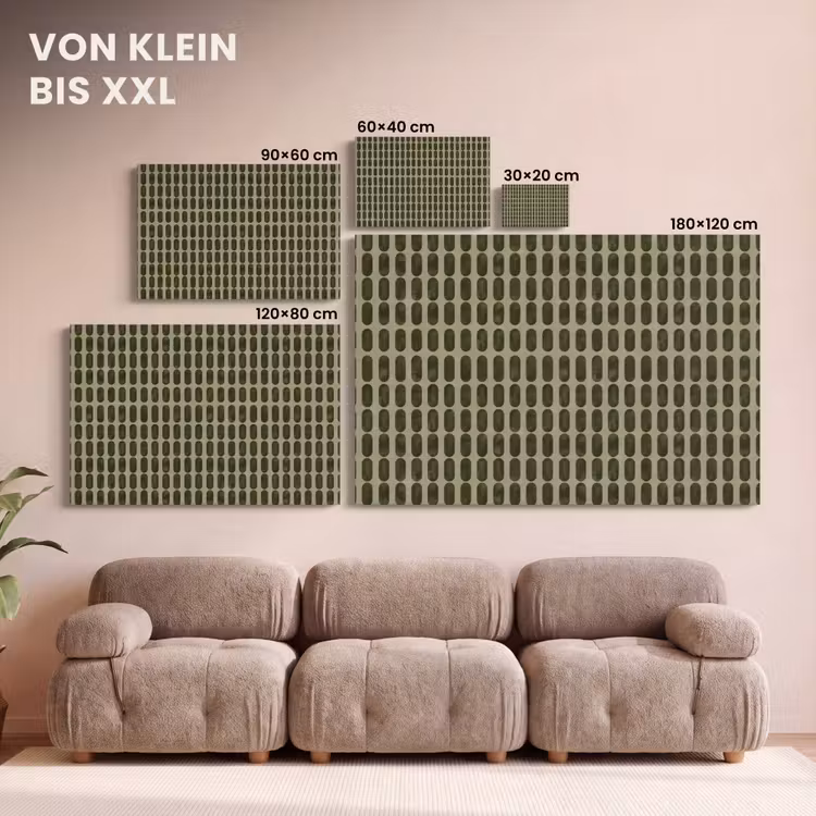 Ritmisch - Effect - Groen canvas 2cm klein 34 -Xsfeer8_DE